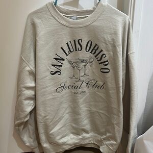 San Luis Obispo Social Club Cream Sweater